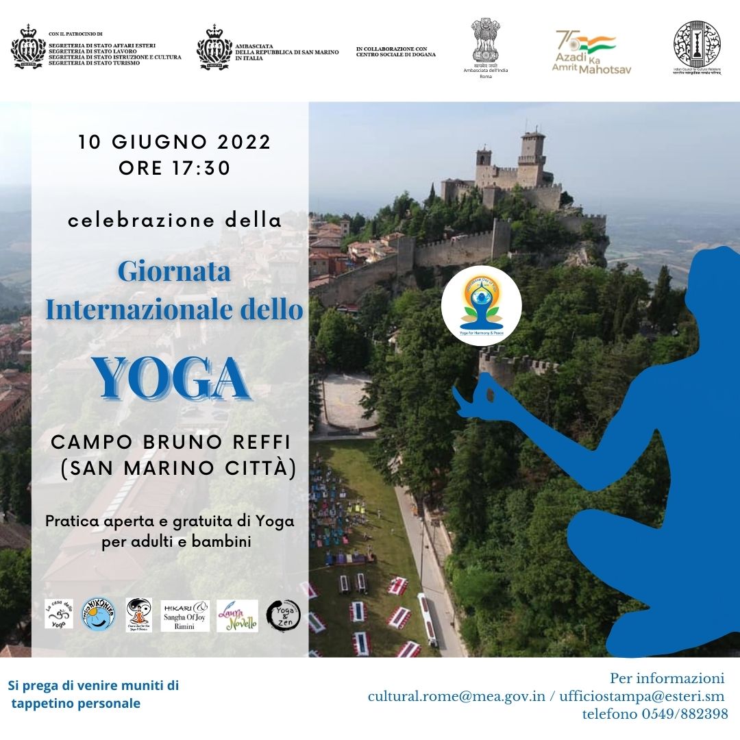 Celebration of 8th International Day of Yoga in San Marino (June 10, 2022)